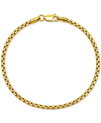 Rounded Box Link Chain Bracelet 7", in 14k Gold
