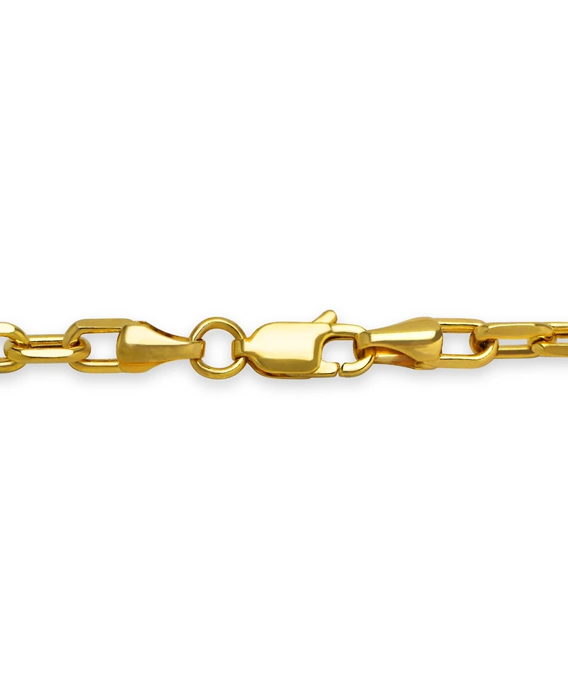 Paperclip Link Chain Bracelet in 14k Gold 7-1/2"