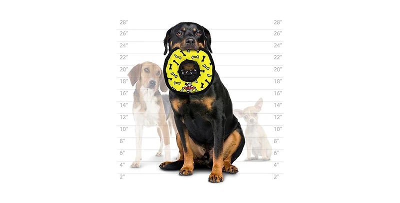 Tuffy Medium Ring Yellow Bone, Dog Toy