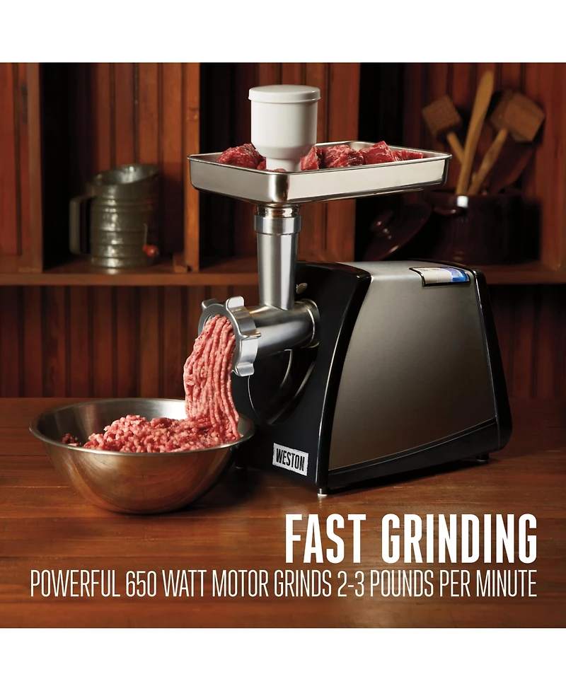 Weston 8 Electric Meat Grinder & Sausage Stuffer - 33-0801-w