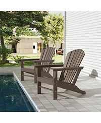 All-Weather Contoured Outdoor Poly Adirondack Chair (Set of 2)