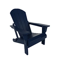 WestinTrends Classic Folding Adirondack Chair with Footrest Ottoman Set