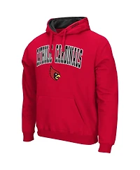 Men's Colosseum Cardinal Catholic University Cardinals Arch & Logo Pullover Hoodie