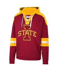 Men's Colosseum Iowa State Cyclones Lace-Up 4.0 Pullover Hoodie