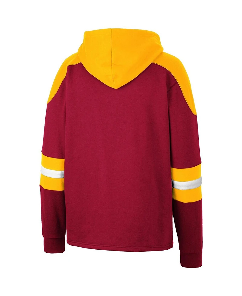 Men's Colosseum Iowa State Cyclones Lace-Up 4.0 Pullover Hoodie
