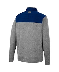 Men's Colosseum Charcoal, Navy West Virginia Mountaineers Putter Herringbone Full-Zip Jacket