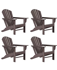 WestinTrends All-Weather Contoured Outdoor Poly Adirondack Chair (Set of 4)