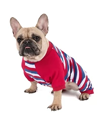 Leveret Dog Cotton Pajama Striped Red White and Blue