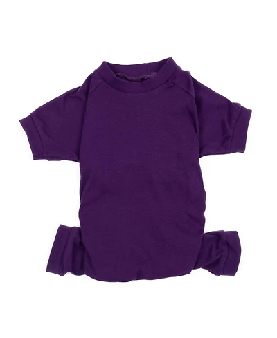 Leveret Dog Cotton Pajama Solid Dark Purple