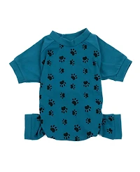 Leveret Dog Cotton Pajama Paw Blue