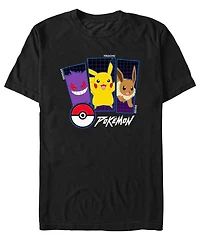 Fifth Sun Men's Pokemon Trio Short Sleeve T-shirt