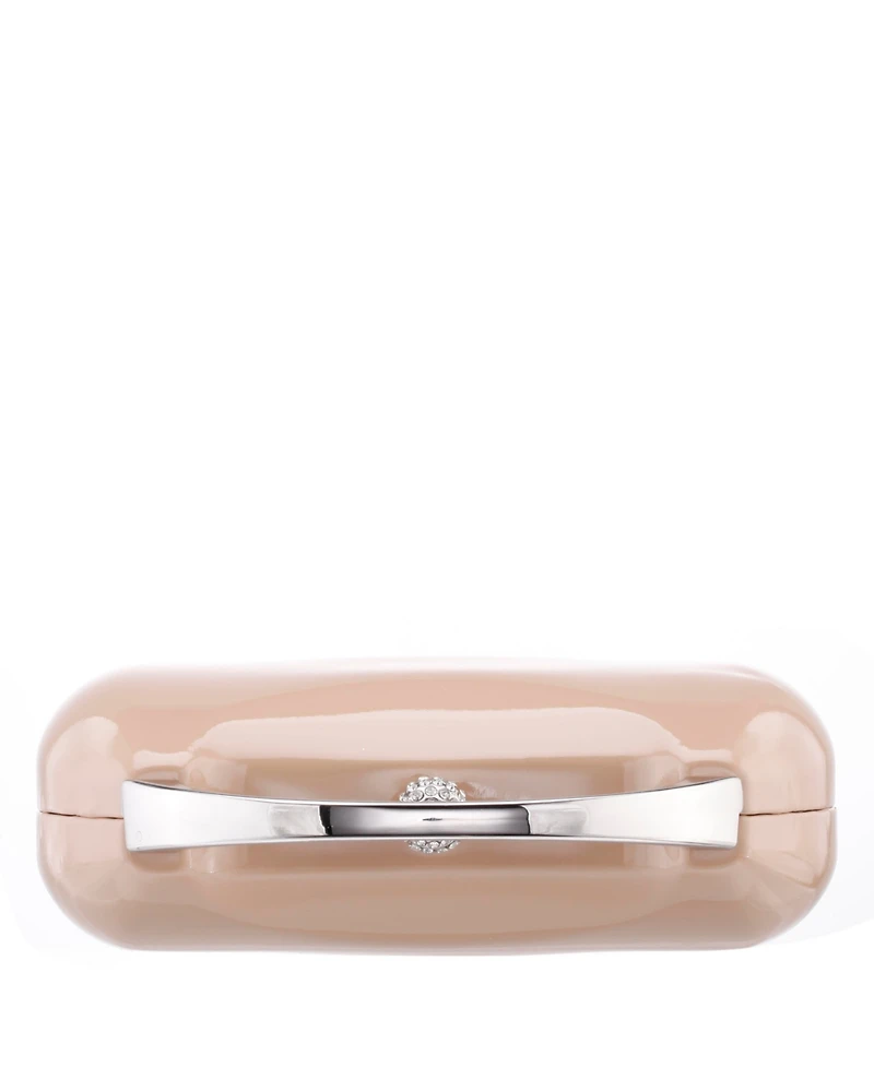 Nina Women's Metallic Minaudiere bag with Metal Handle