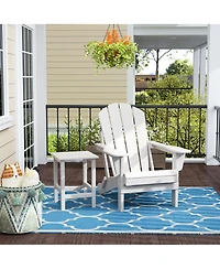 WestinTrends -Piece Set Outdoor Folding Adirondack Chairs with Side Table