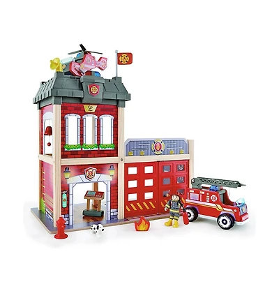Hape Tri-level Wooden Fire Station