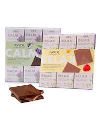 Astor Chocolate Herbal Duo with Deluxe Chocolate Squares in Relax and Calm 2 Pack Set, 36 Pieces