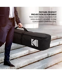 Kodak 150" Dual Portable Projector Screen with Stand and Carry Case