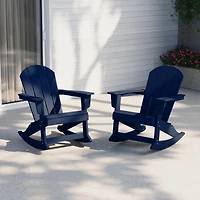WestinTrends Outdoor Patio Porch Rocking Adirondack Chair (Set of 2)