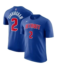 Men's Nike Cade Cunningham Blue Detroit Pistons Icon 2022/23 Name and Number Performance T-shirt