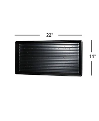 Jiffy Tray Plastic Plant Tray, 11 x 22, Black