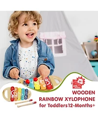 Leo & Friends Wooden Rainbow Xylophone