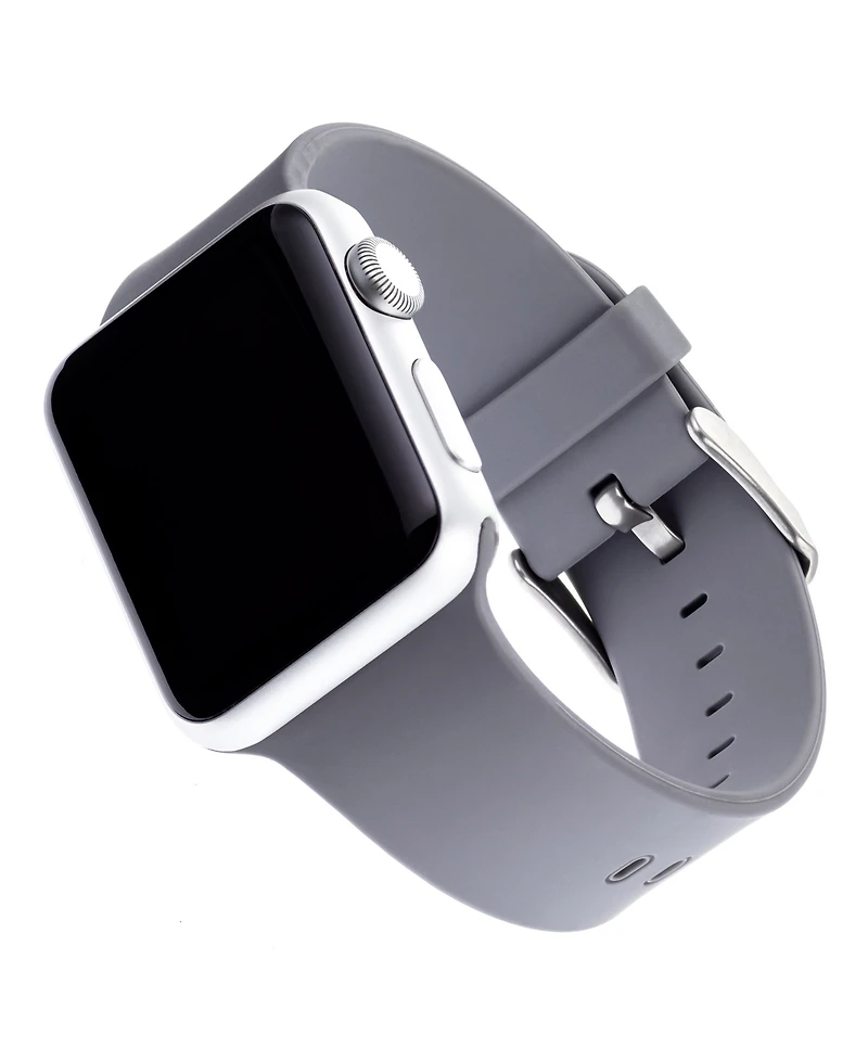 WITHit Gray Smooth Silicone Band designed for Apple Watch 42mm (Series 1-3 only) & 44/45/46/49mm (Ultra & Ultra 2)
