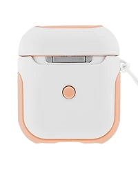 WITHit White and Pink Sport Cover designed for Apple AirPods