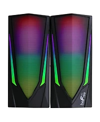 beFree Sound 2.0 Computer Gaming Speakers with Led Rgb Lights