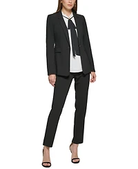 Dkny Petites Pick-Stitch Single-Button Blazer, Created for Macy's