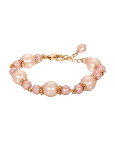 2028 Pink Imitation Pearl Bracelet