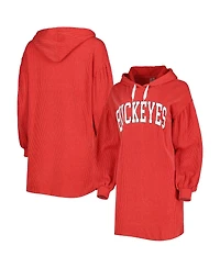 Women's Gameday Couture Scarlet Ohio State Buckeyes Game Winner Vintage-Like Wash Tri-Blend Dress
