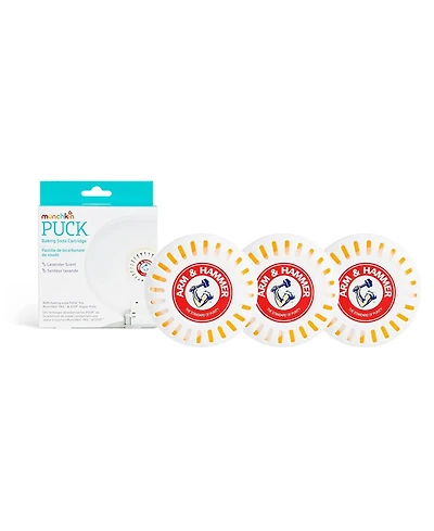 Munchkin Baby Arm & Hammer Puck Baking Soda Cartridge, Lavender, 3 Pack