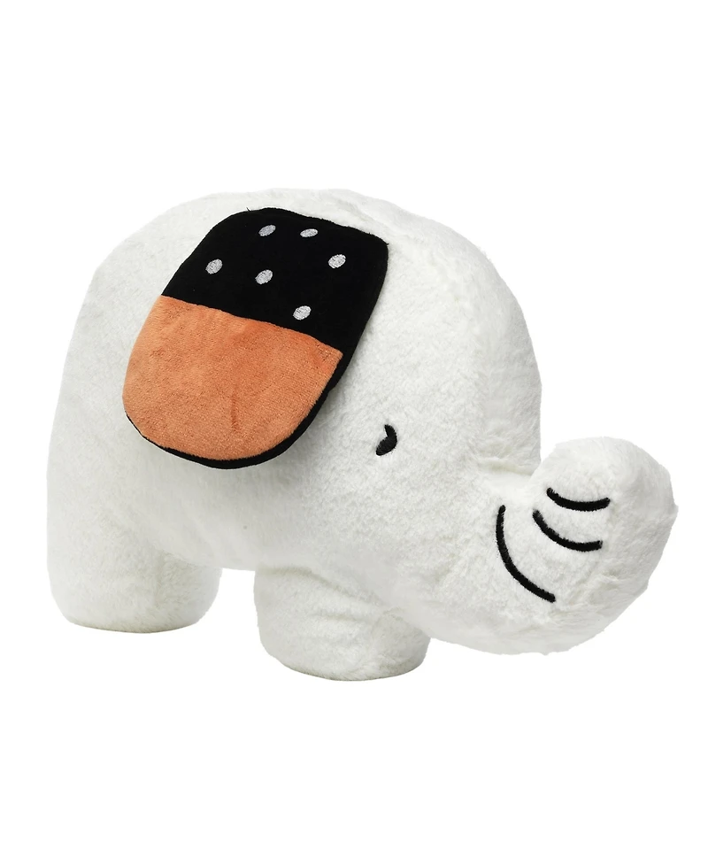 Lambs & Ivy Patchwork Jungle Pillow Plush White Elephant Stuffed Animal Toy