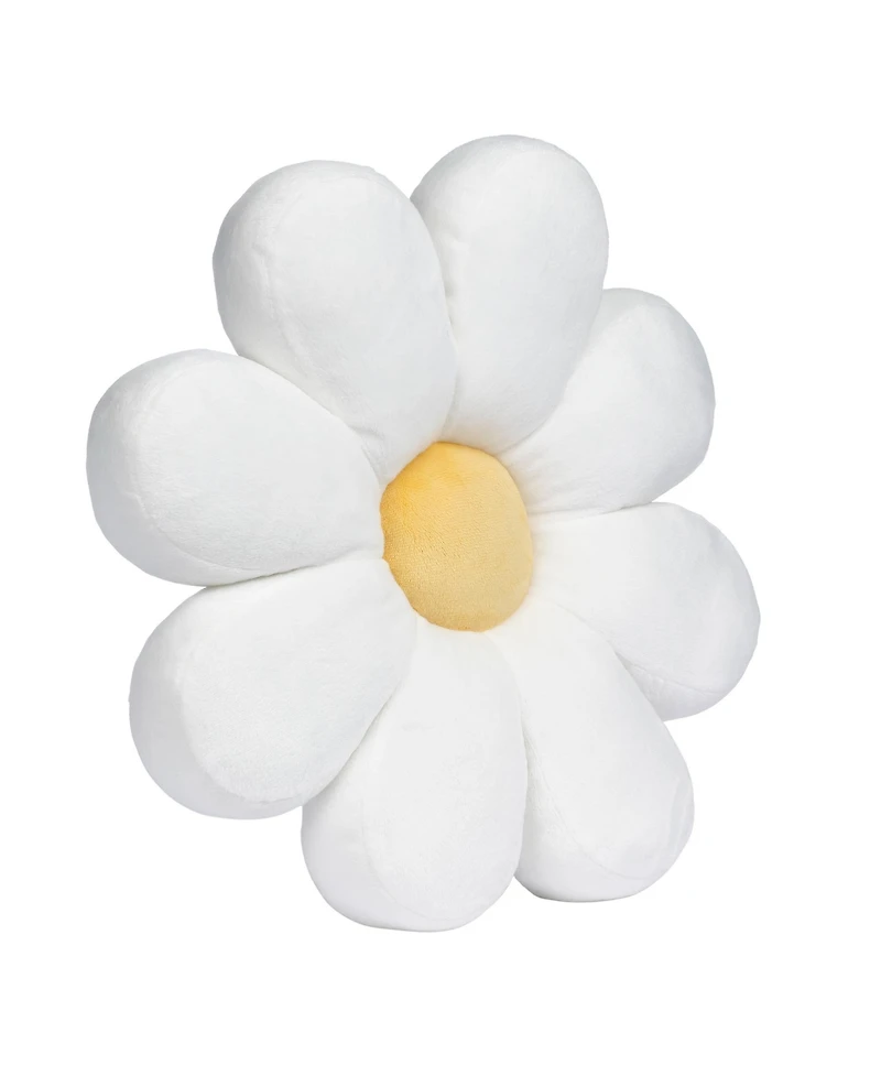 Lambs & Ivy Sweet Daisy White Flower Decorative Pillow Plush Stuffed Toy