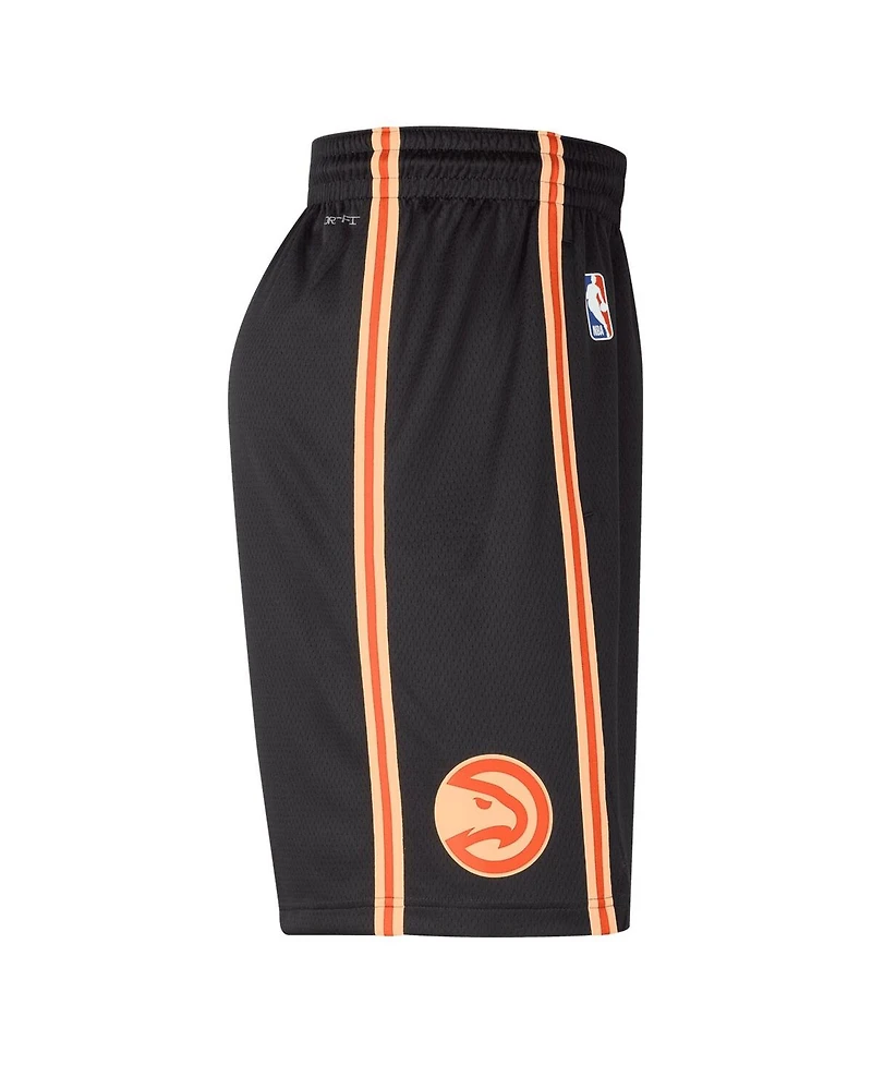 Men's Nike Black Atlanta Hawks 2022/23 City Edition Swingman Shorts