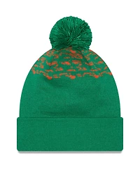 Men's New Era Green Ireland National Team Marl Cuffed Knit Hat with Pom
