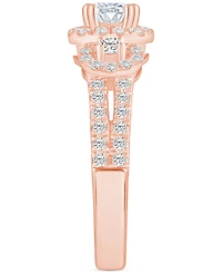 Diamond Halo Engagement Ring (1 ct. t.w.) 14k White, Yellow or Rose Gold