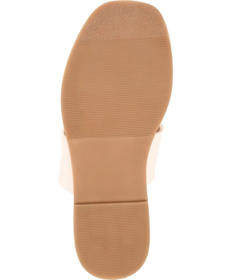 Journee Signature Women's Kanndice Twisted Slip-On Sandals
