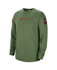 Men's Nike Olive Georgia Bulldogs Military-Inspired Pullover Sweatshirt