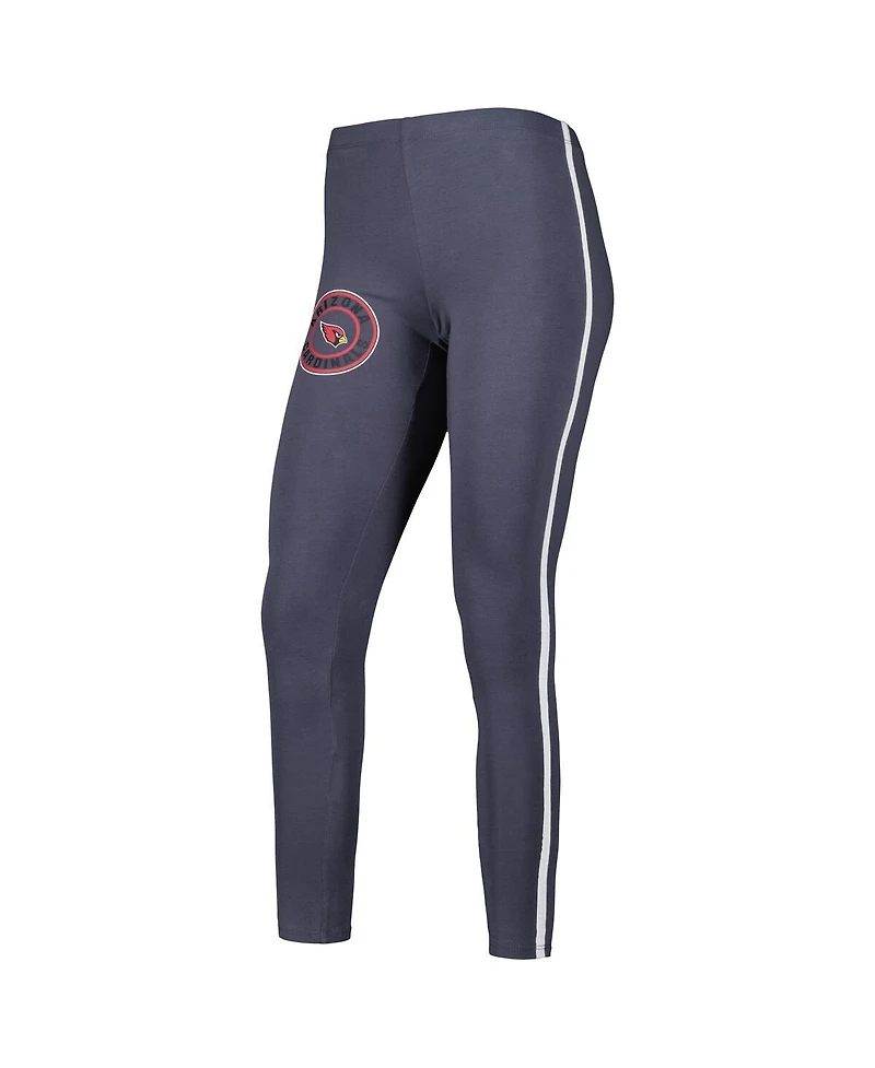 Women's Concepts Sport White, Charcoal Arizona Cardinals Sonata T-shirt and Leggings Sleep Set