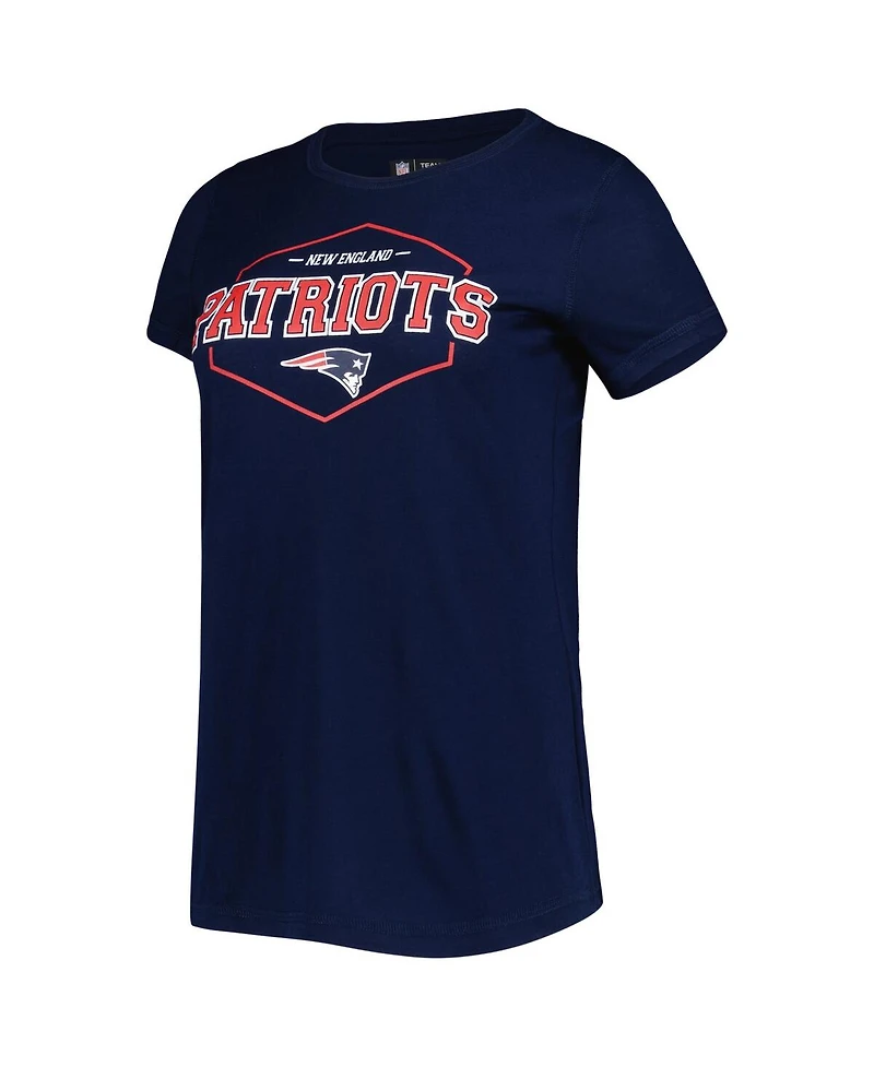 Women's Concepts Sport Navy, Red New England Patriots Badge T-shirt and Pants Sleep Set