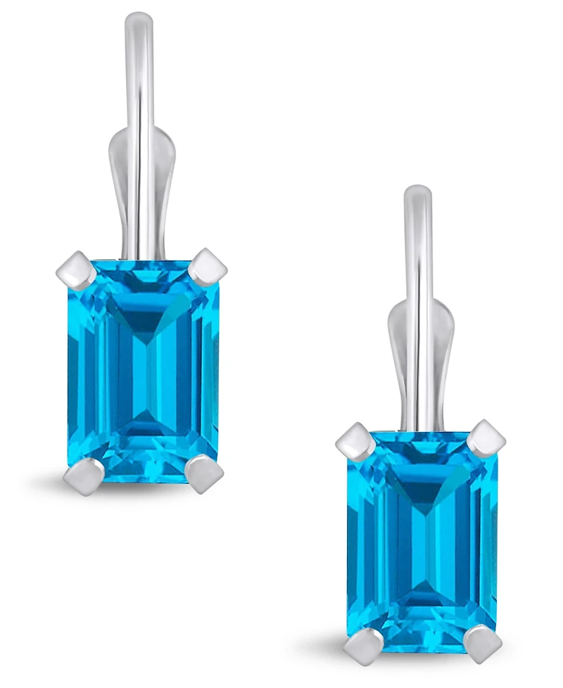 Macy's Gemstone Leverback Earrings 10K Gold