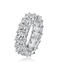 Sterling Silver Clear Cubic Zirconia Marquise Ring