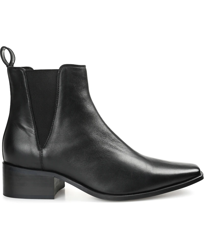 Journee Signature Women's Brooklee Block Heel Snip Toe Ankle Booties
