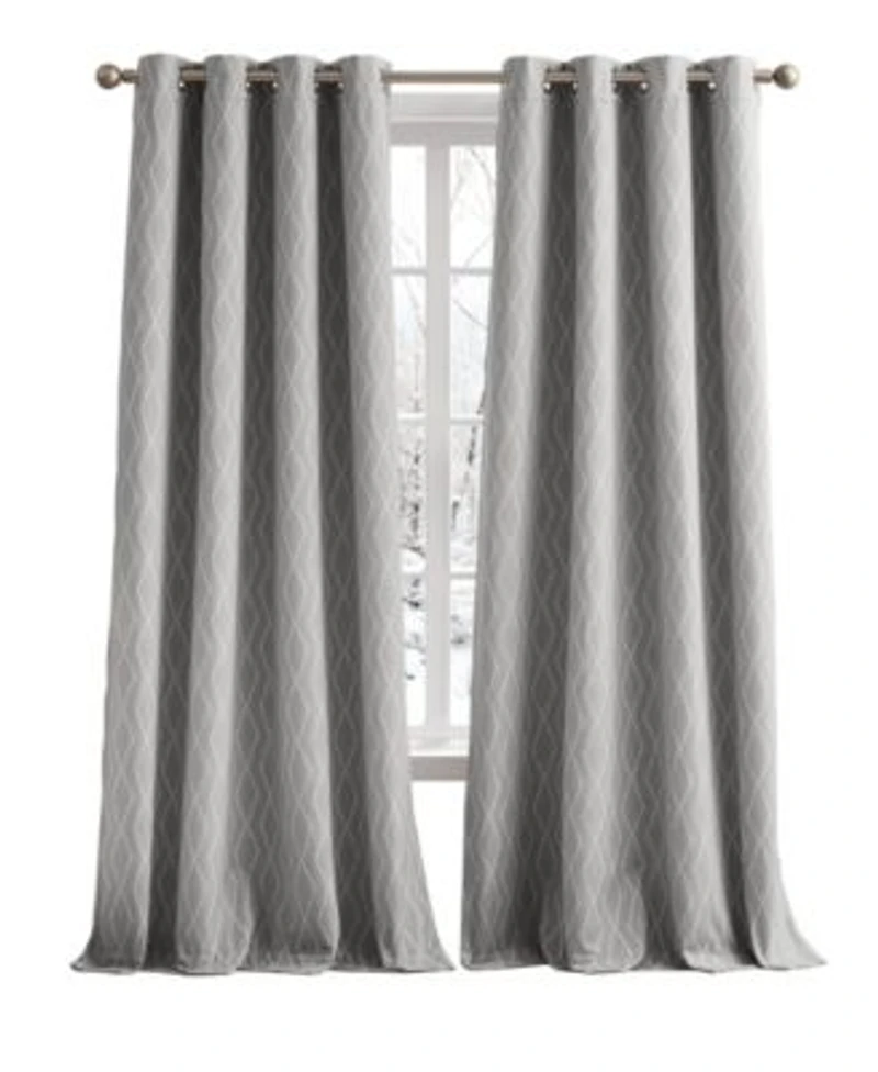 G.H. Bass Co. Outdoor River Diamond Grommet Blackout Set 2 Panels Collection