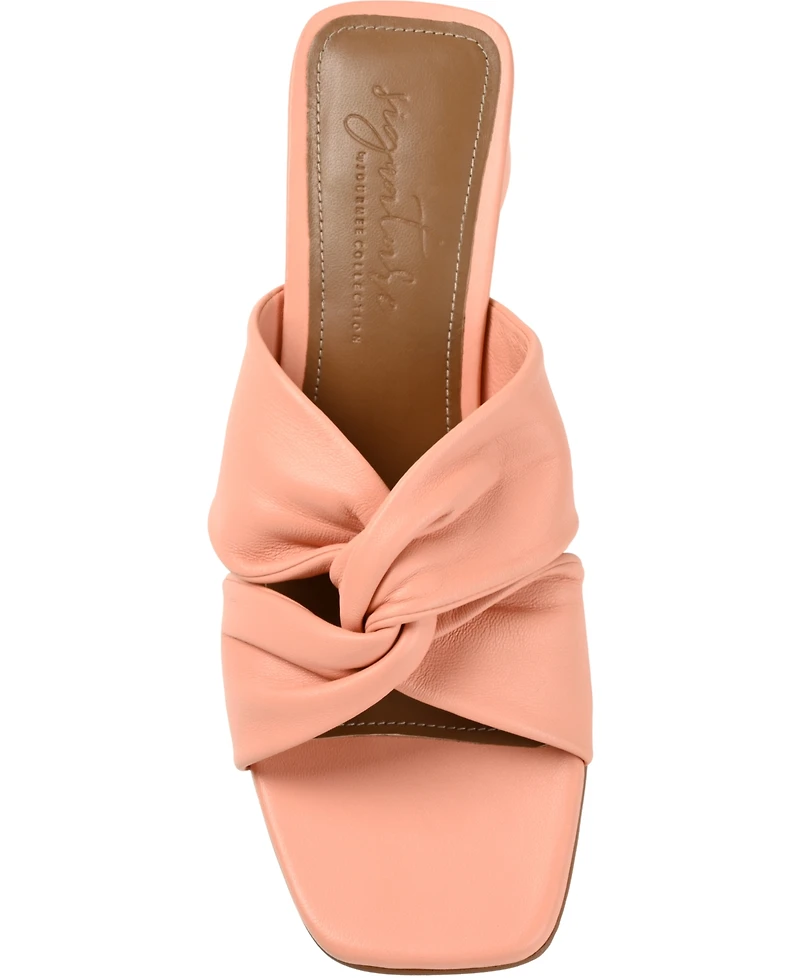 Journee Signature Women's Charlize Twisted Slip On Dress Sandals