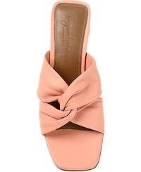 Journee Signature Women's Charlize Twisted Slip On Dress Sandals