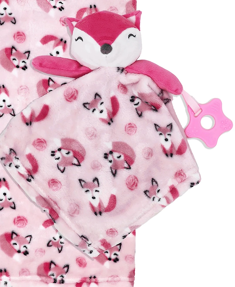 3 Stories Trading Baby Girls Blanket, Nunu and Teether, 3 Piece Set