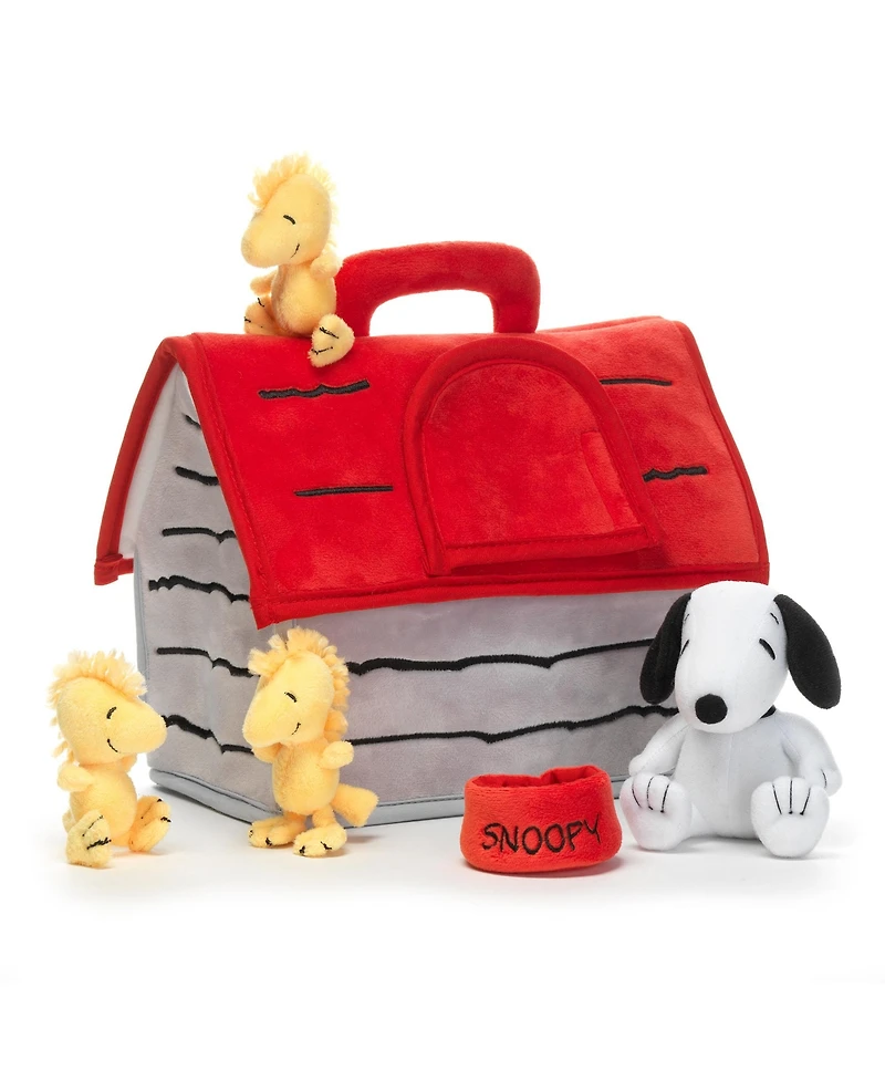 Lambs & Ivy Classic Snoopy Interactive Plush Doghouse with 5 Stuffed Animal Toys