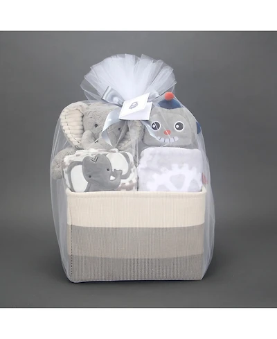 Lambs & Ivy Baby Gray 5-Piece Gift Basket Shower/Newborn Welcome Home