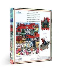 Eeboo Piece and Love Whimsical Village Square Adult Jigsaw Puzzle 1000 Piece Set